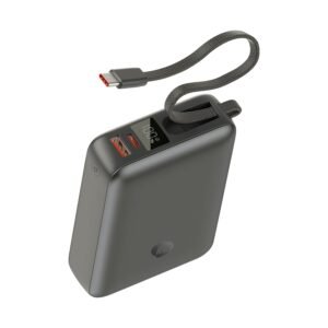 Zeno 20000mAh 45W Pocket Size Portable Power Bank | Flight Friendly | PD 3.0 | QC 3.0 Fast Charging | Digital Display | Built-in Type-C Cable, USB-C & USB-A for Laptop, iPhone Android & Devices